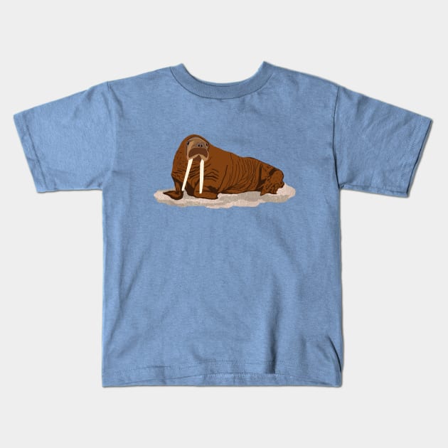 Pacific Walrus Kids T-Shirt by artsandherbs